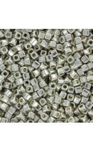 Miyuki square - cubes 1.8mm Beads - Galvanized silver SB18-1051